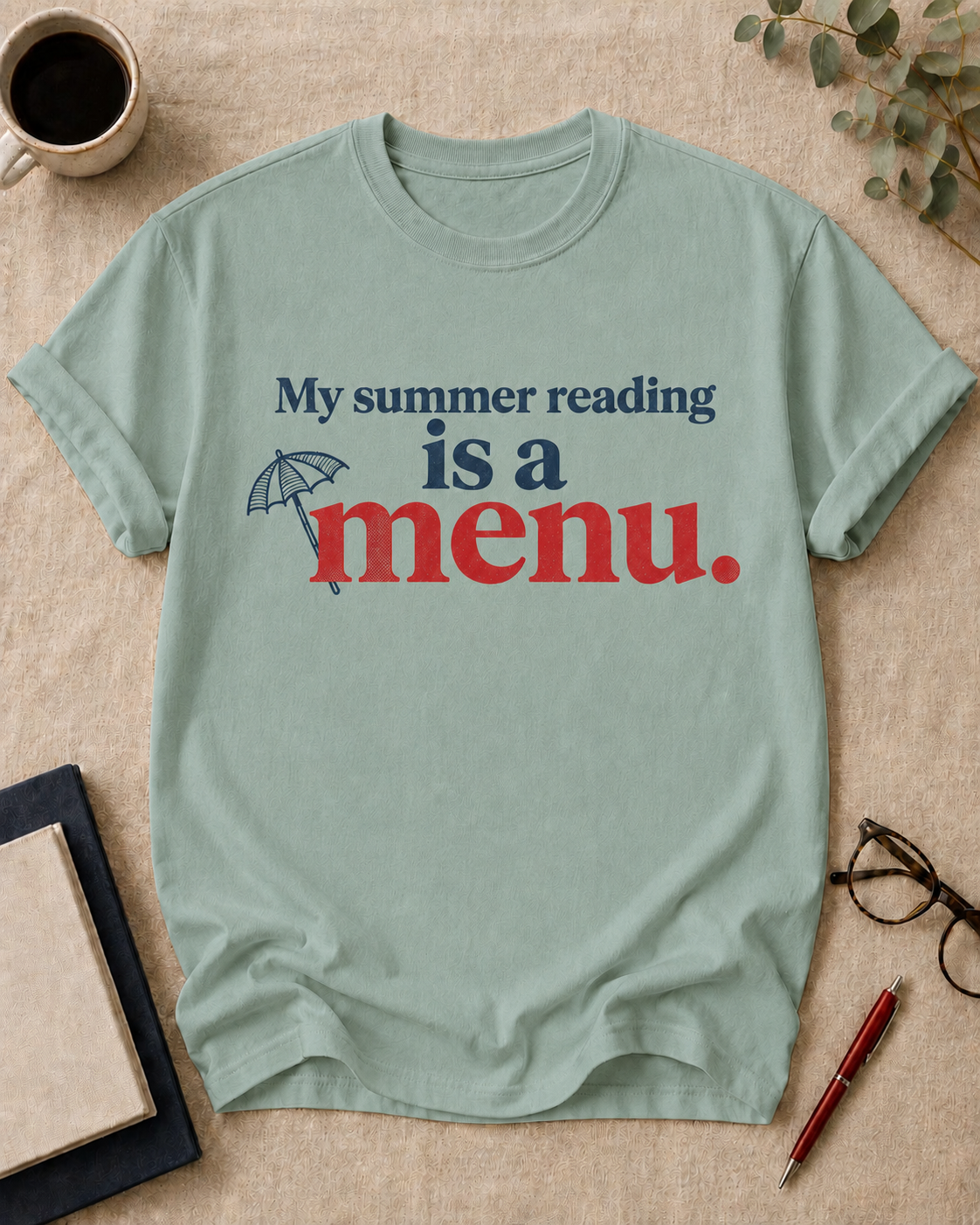 My summer reading is a menu.