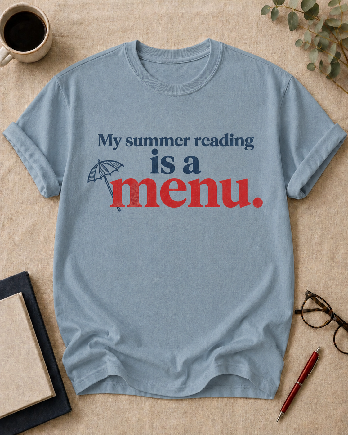 My summer reading is a menu.