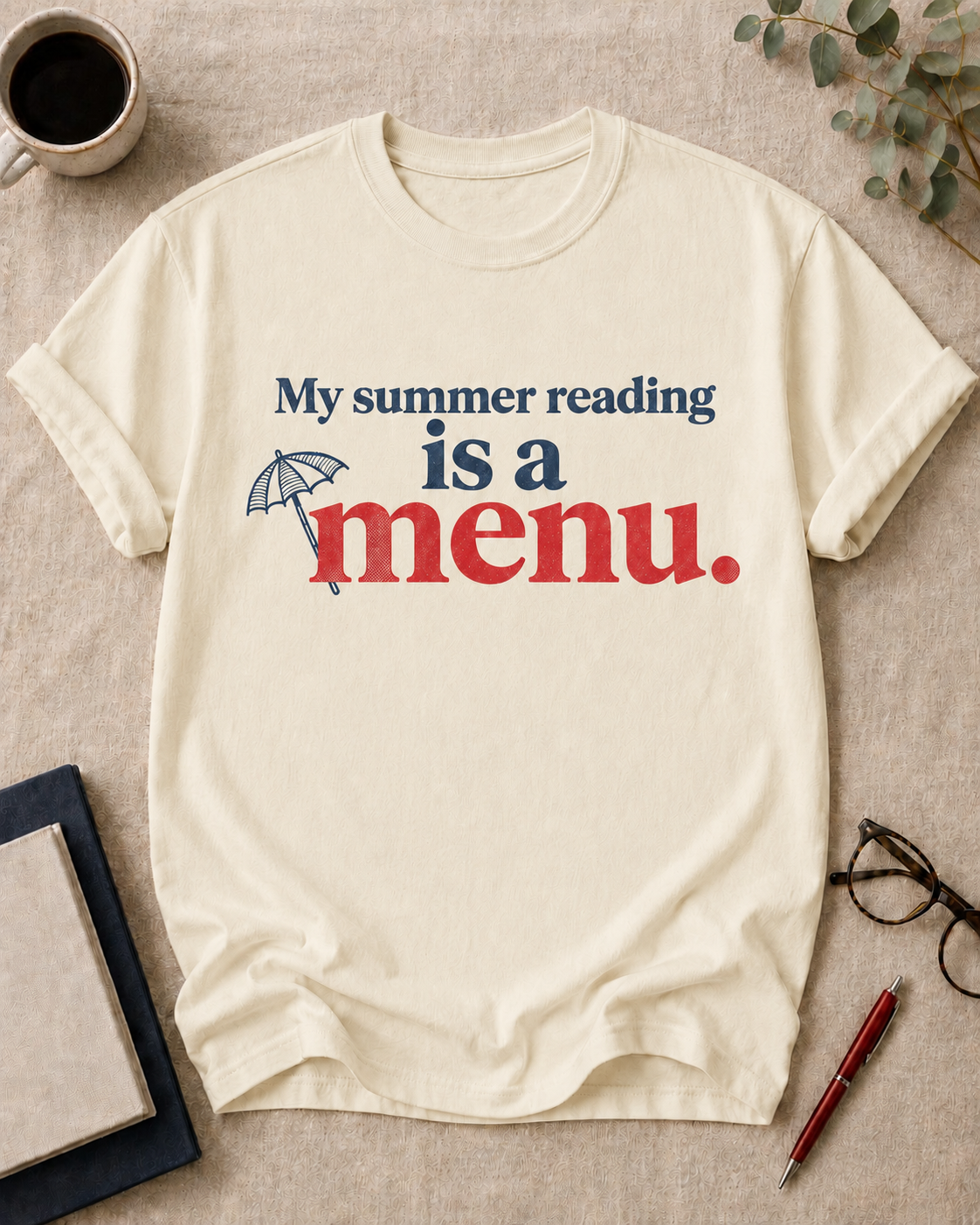 My summer reading is a menu.