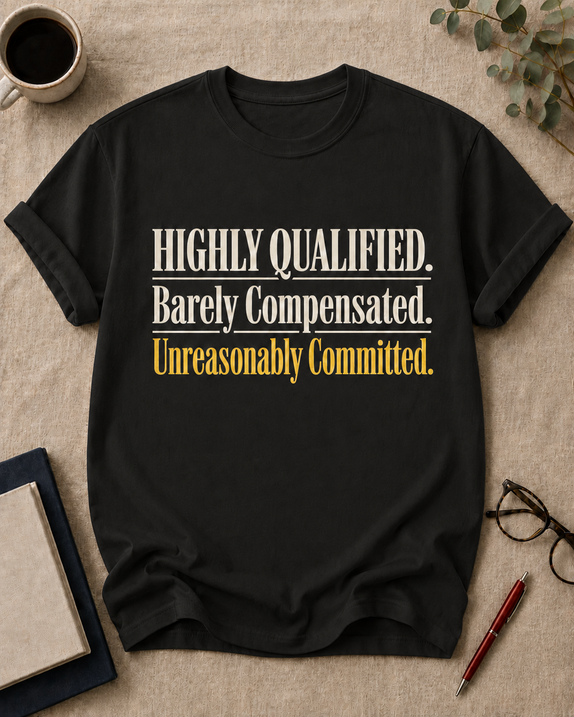 Highly Qualified. Barely Compensated. Unreasonably Committed.