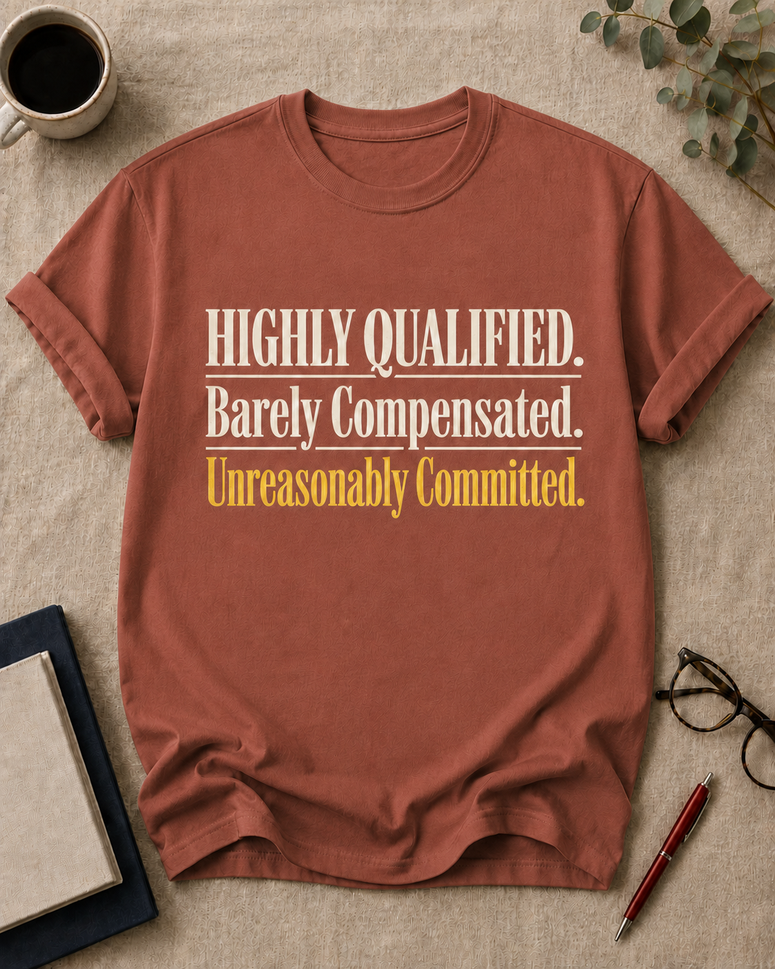 Highly Qualified. Barely Compensated. Unreasonably Committed.