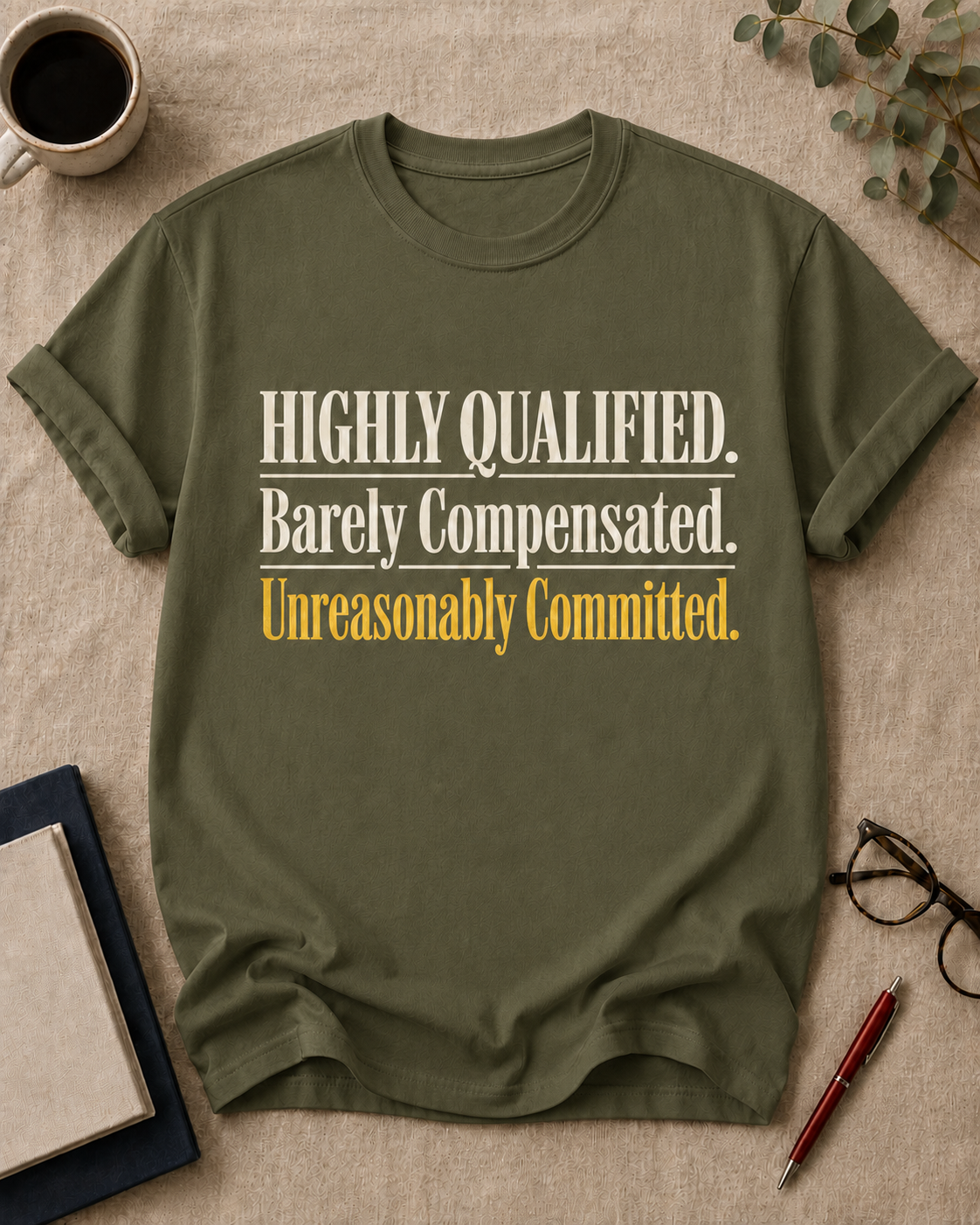 Highly Qualified. Barely Compensated. Unreasonably Committed.